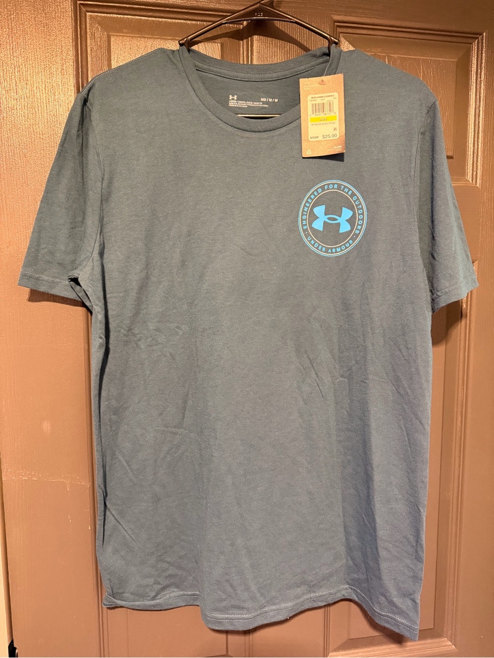 Under Armour Men's Slate Blue Crewneck Short-Sleeve Tee with Chest Logo